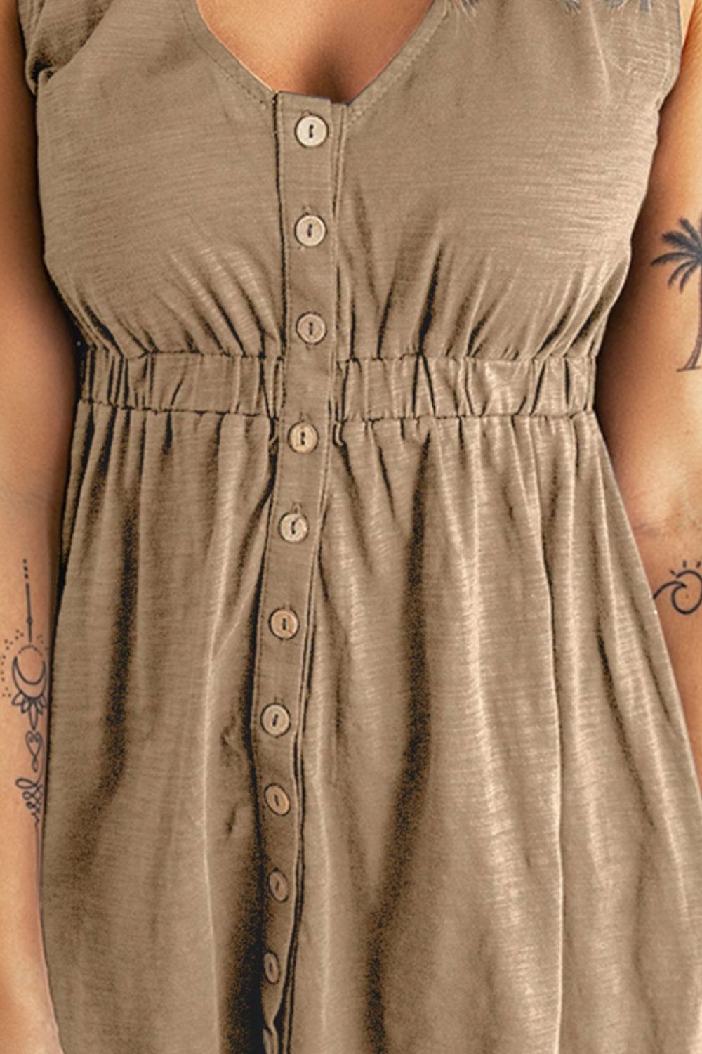 Blueberi B Women’s Sleeveless Button Down Mini Magic Dress Polyester Spandex Size S-2XL