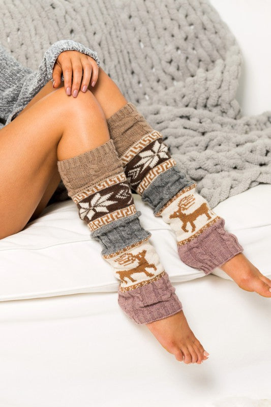 Women’s Nordic Snowflake Leg Warmers