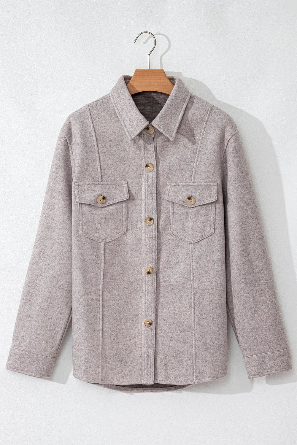Blueberi B Women’s Button Up Collared Neck Long Sleeve Jacket Polyester Viscose Size S-2XL