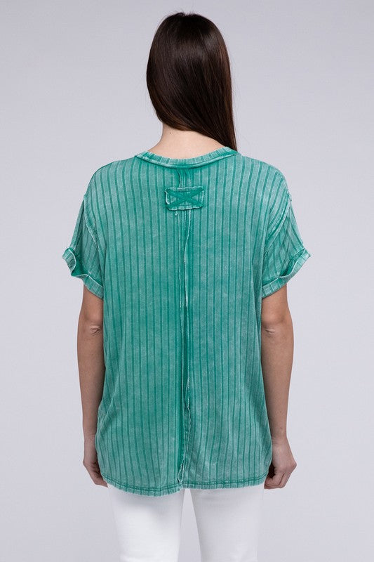 Zenana Women’s Ribbed Raglan Dolman Sleeve Boat-Neck Top Rayon Spandex Size S/M L/XL
