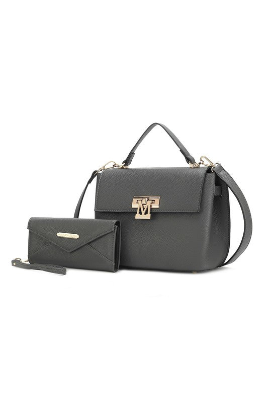 MKF Collection Hadley Satchel Bag with Wristlet by Mia K