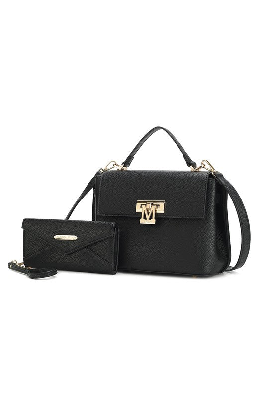 MKF Collection Hadley Satchel Bag with Wristlet by Mia K