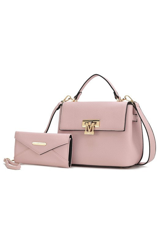 MKF Collection Hadley Satchel Bag with Wristlet by Mia K