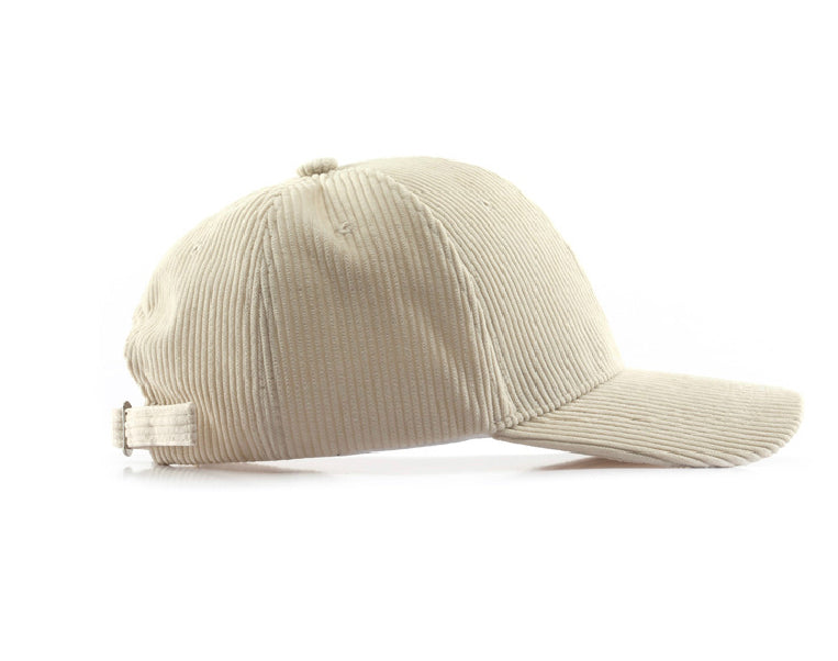 Corduroy Structured Crown Low Profile Adjustable Silver Clasp Boyfriend Ball Cap | 3.25" Brim | One Size Teen–Adult
