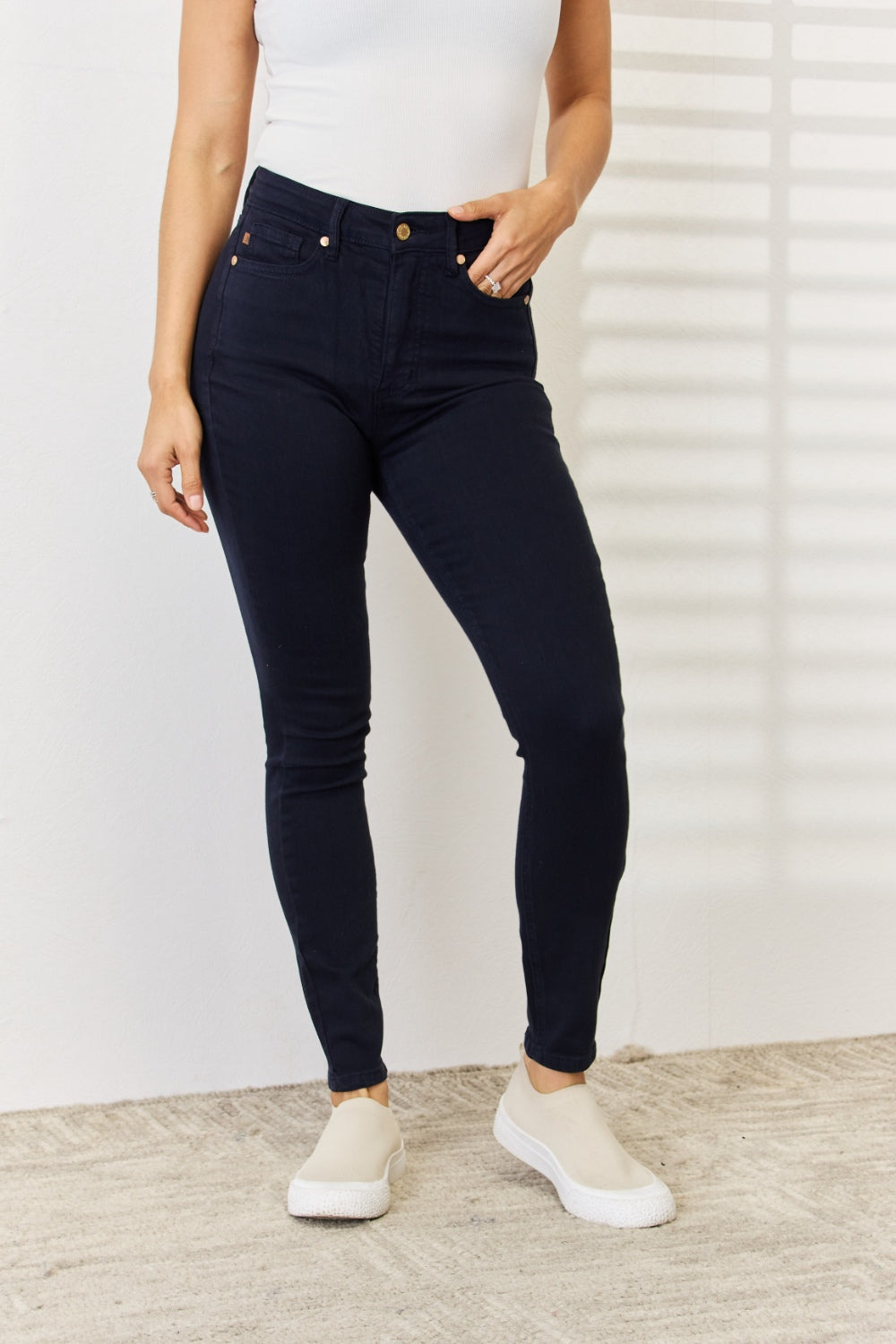 Judy Blue Women’s Full Size Garment Dyed Tummy Control Skinny Jeans Cotton Polyester Spandex Size 0-24W