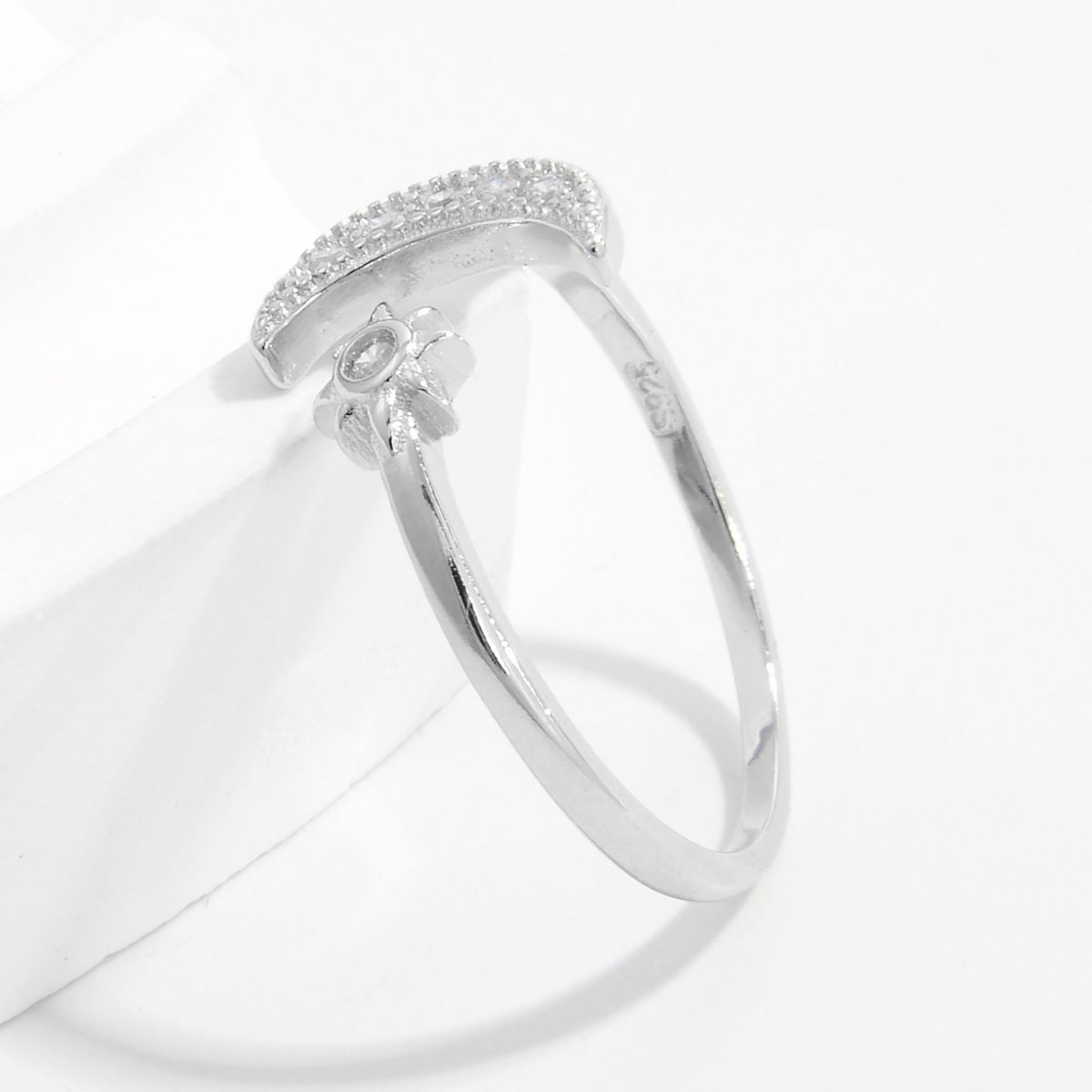 Women’s 925 Sterling Silver Moon Open Ring