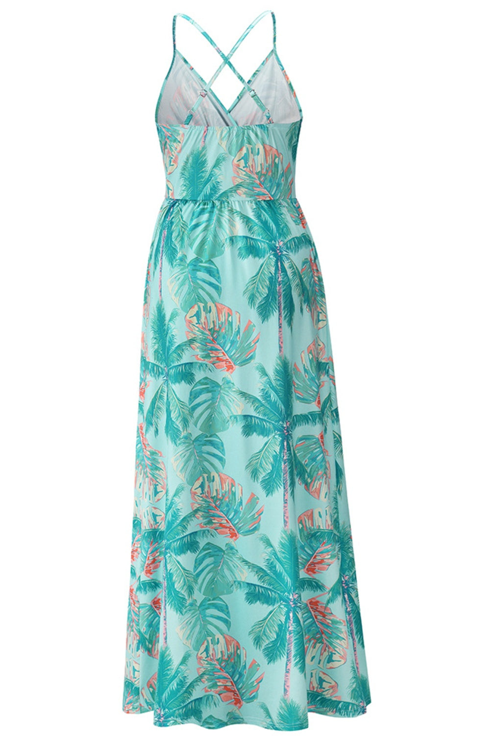 Blueberi B Women’s Crisscross Printed Surplice Cami Dress Polyester 2-2XL