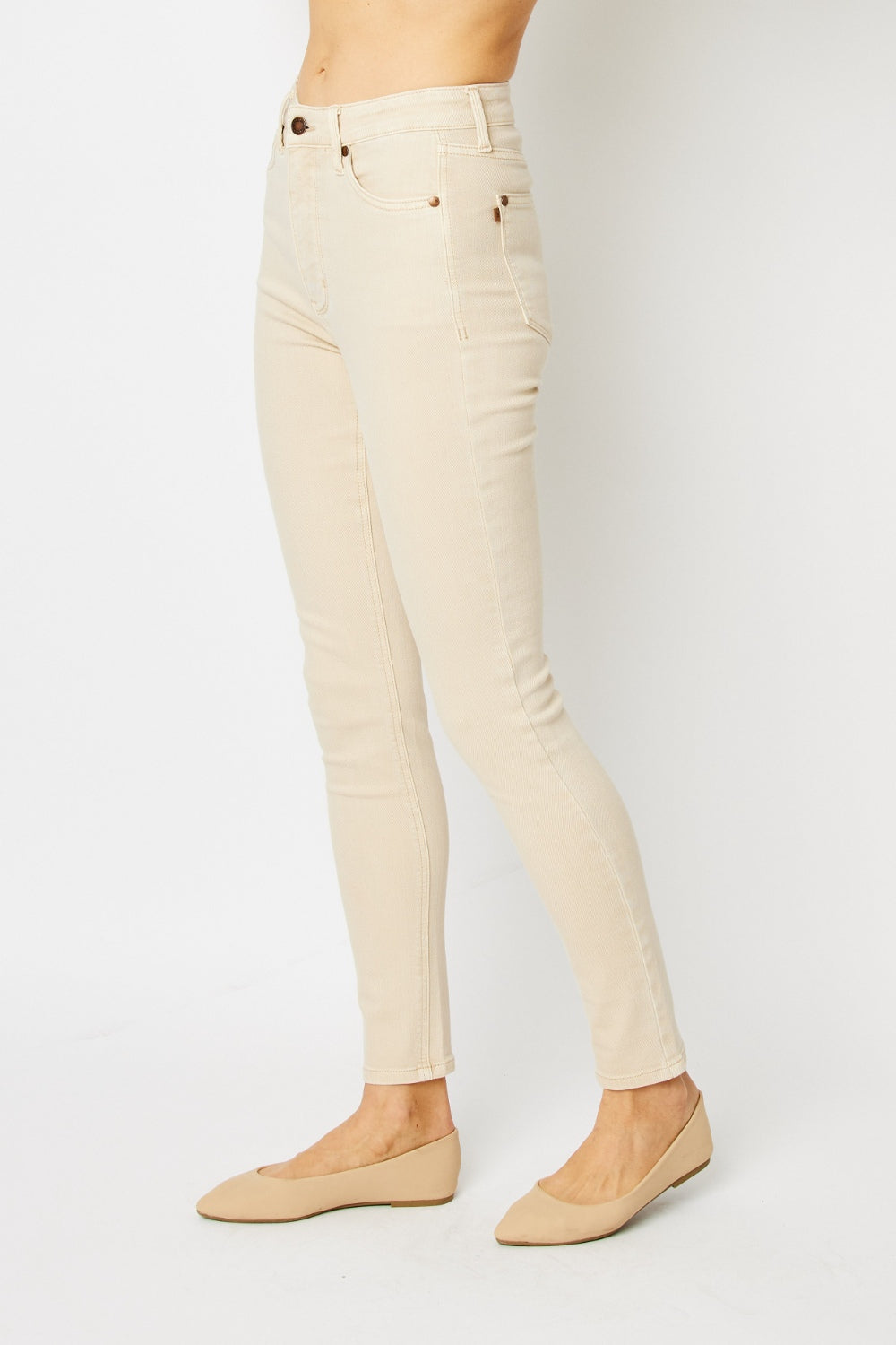 Judy Blue Women’s Full Size Garment Dyed Tummy Control Skinny Jeans Cotton Polyester Spandex Size 0-24W
