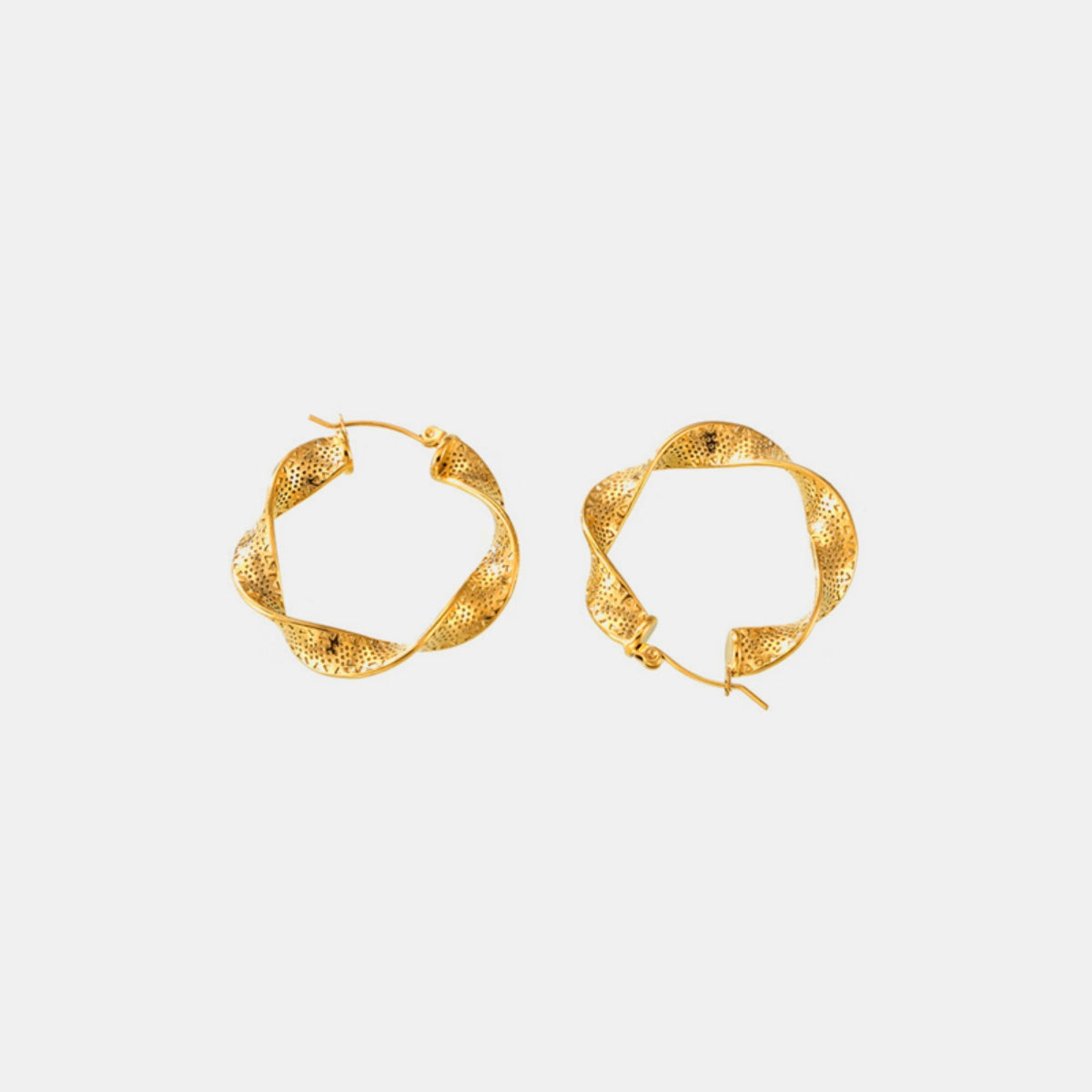 Women's Titanium Steel Twisted Earrings