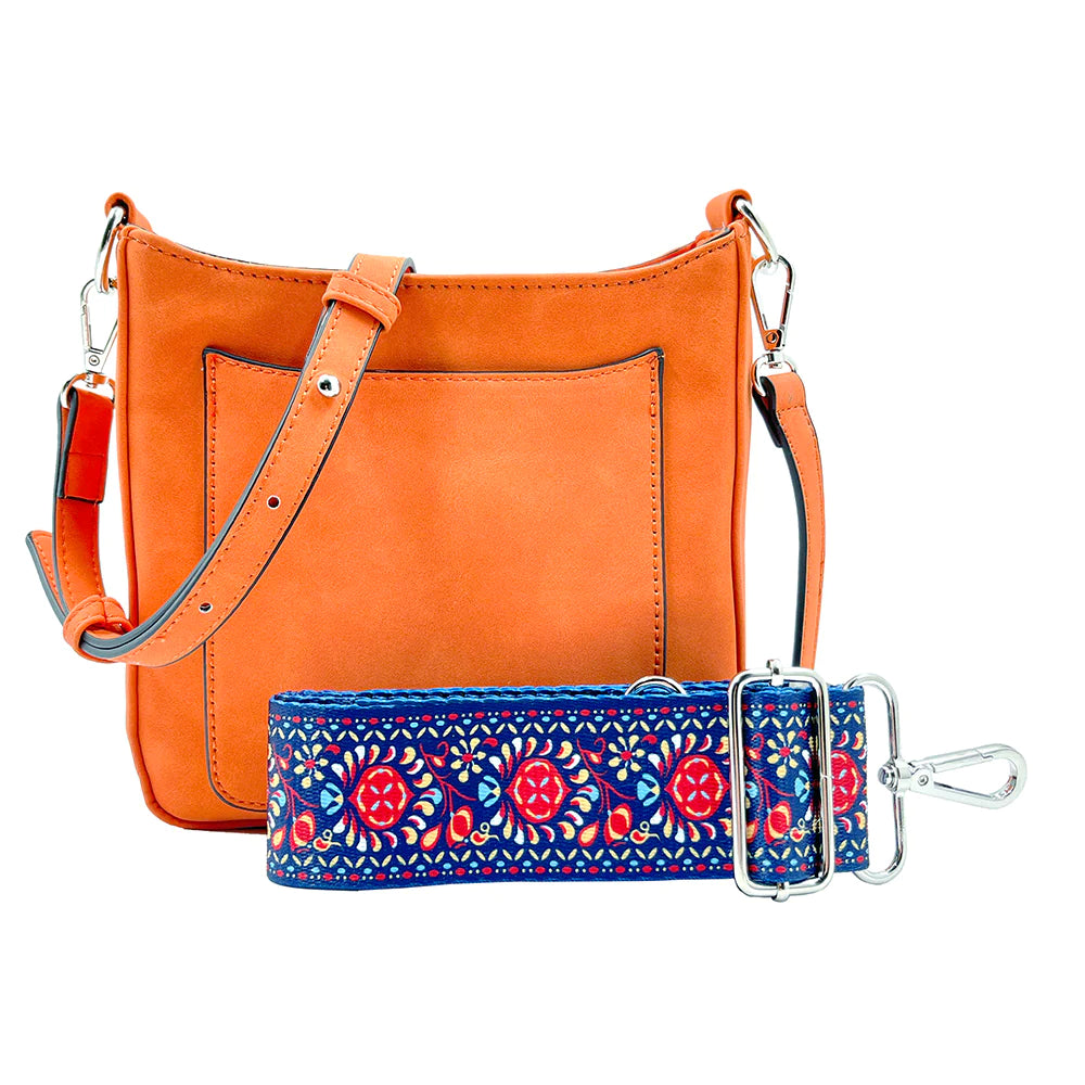 New! Ashley Crossbody Vegan Leather Suede Handbag from K Carroll