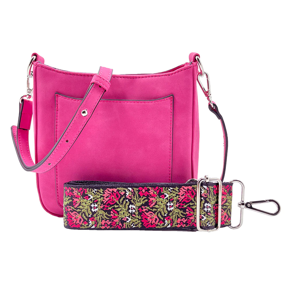 New! Ashley Crossbody Vegan Leather Suede Handbag from K Carroll