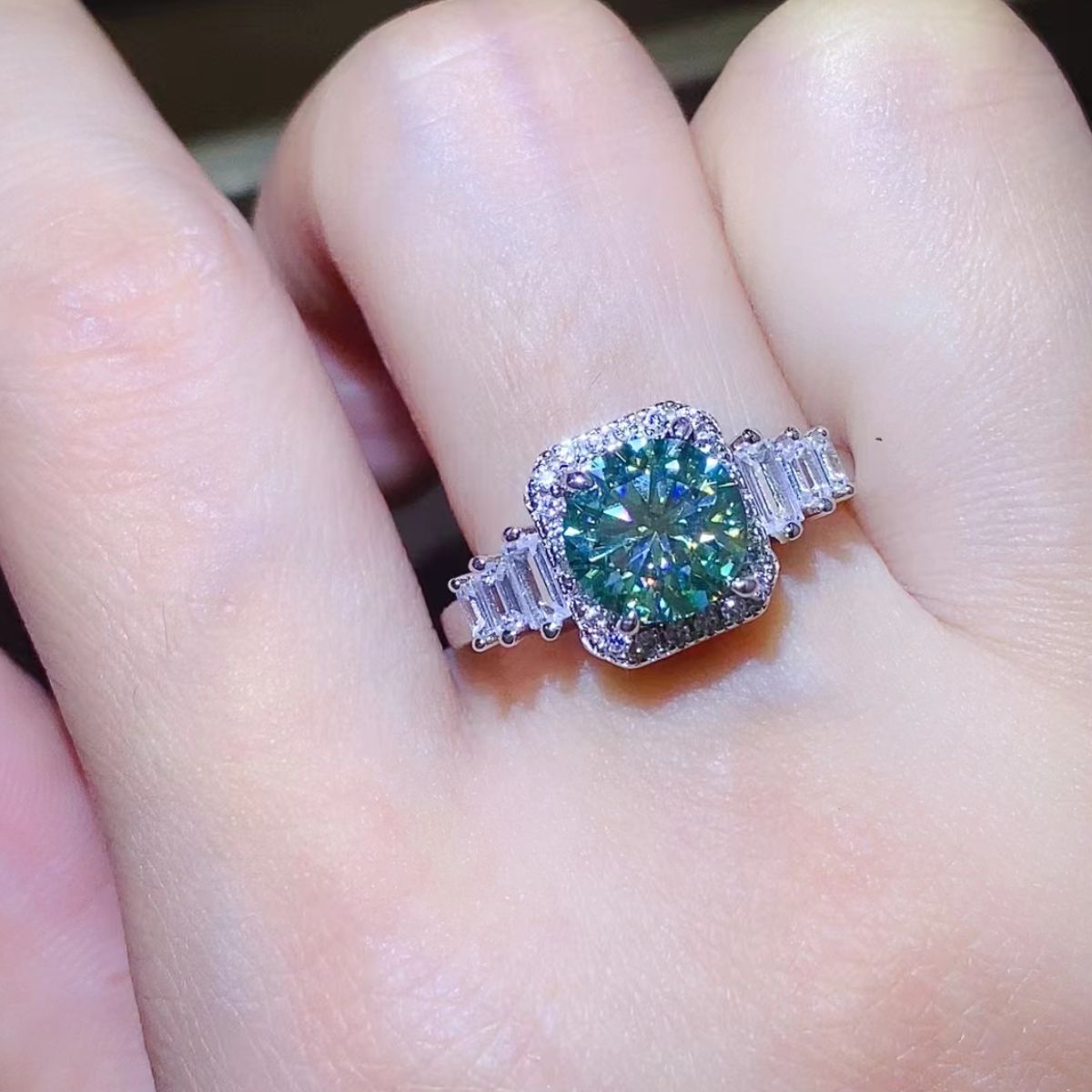 Women's 3 Carat Moissanite 925 Sterling Silver Ring