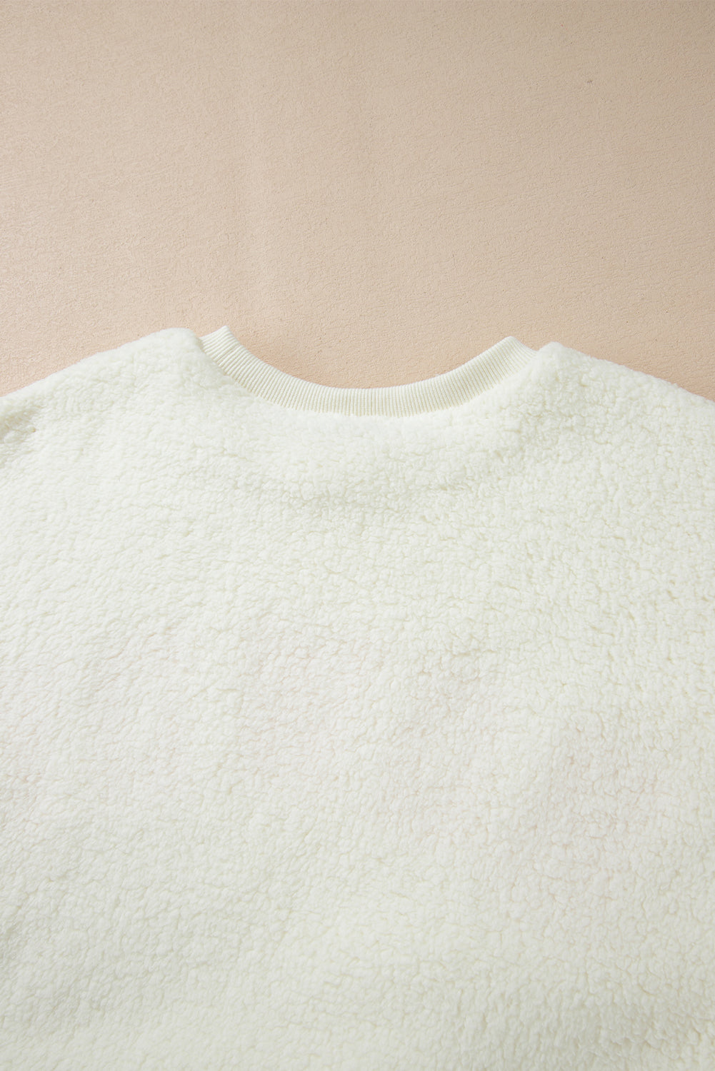 Blueberi B Women’s HOWDY Patched Round Neck Sherpa Sweatshirt Polyester Size S-2XL