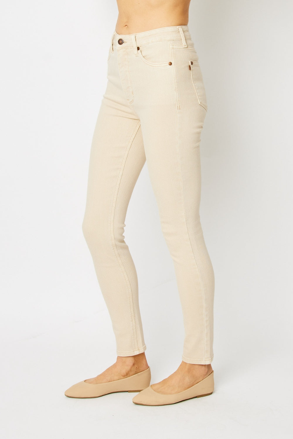 Judy Blue Women’s Full Size Garment Dyed Tummy Control Skinny Jeans Cotton Polyester Spandex Size 0-24W