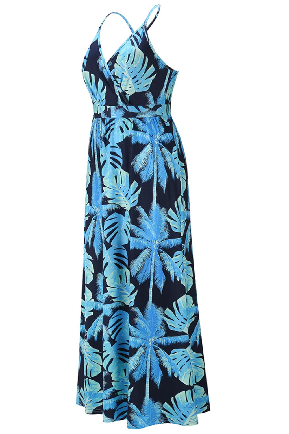 Blueberi B Women’s Crisscross Printed Surplice Cami Dress Polyester 2-2XL