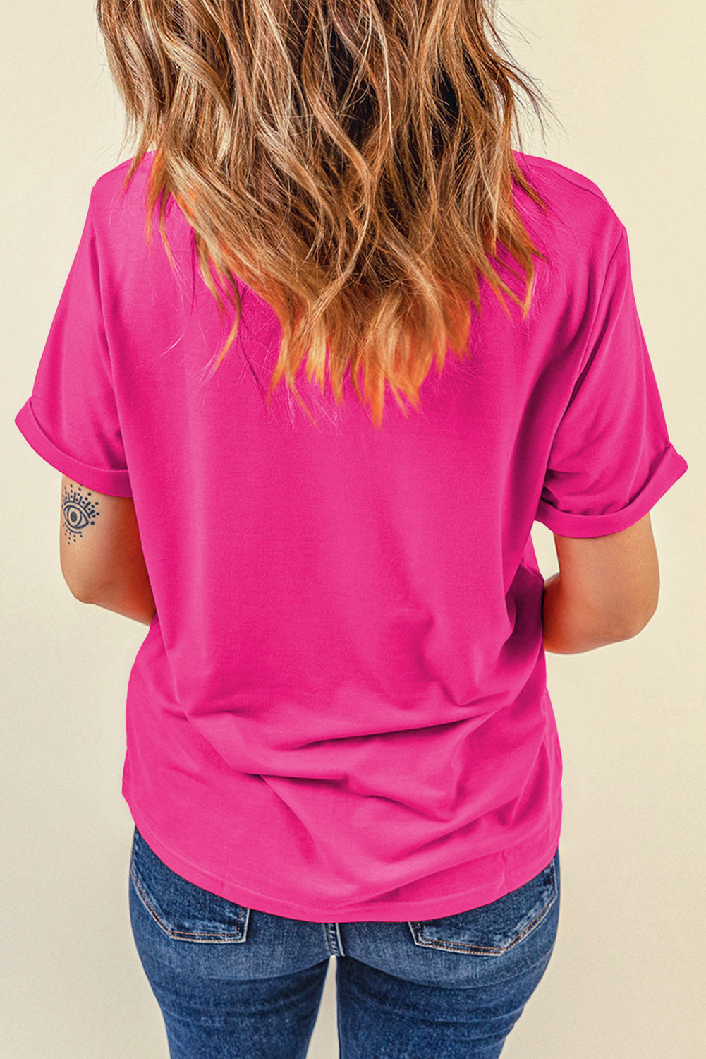 Graphic Teacher Round Neck Short Sleeve T-Shirt