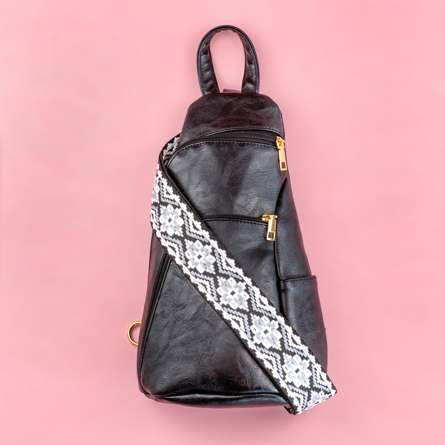 Evie Luxe Vegan Leather Guitar Strap Crossbody Sling Bag