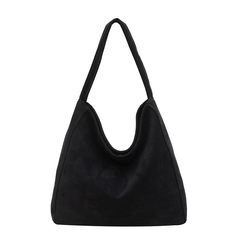Miranda Oversized Hobo Shoulder Bag | Vegan Suede, Cotton/Polyester Lining | 15.25 x 4.5 x 13.75 in