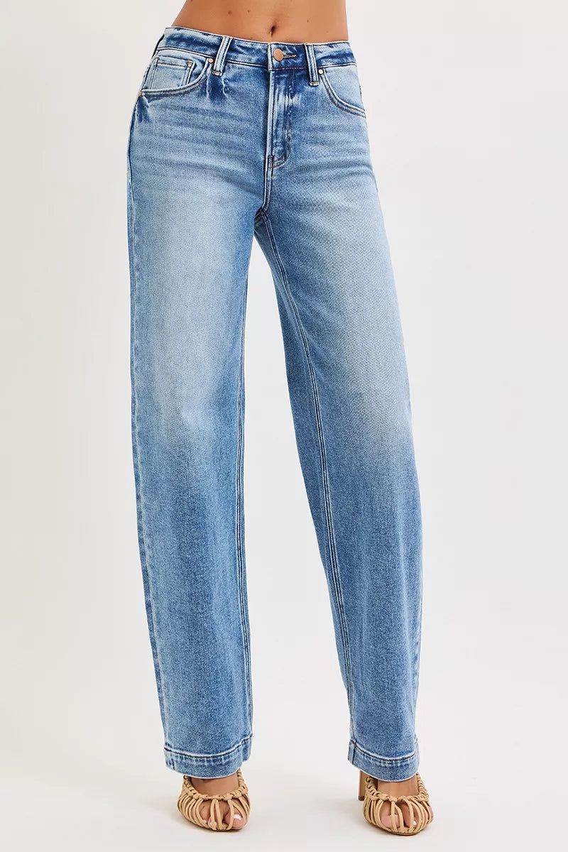 RISEN High Rise Wide Baggy Jeans Cotton Polyester Lycra Sizes 0-15