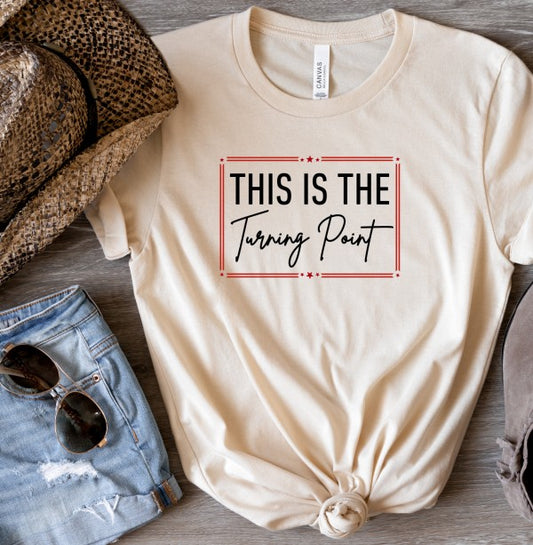 This is the Turning Point Plus Size Boutique Short Sleeve Graphic Top Tee Cotton Sizes 2X-3X