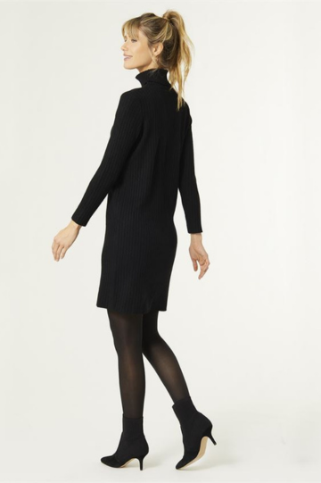 Coco + Carmen Hana Ribbed 3/4 Sleeve Turtle Neck Dress