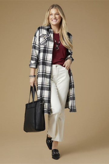 Coco + Carmen OMG ZoeyZip Wide Leg - Winter White Jeans