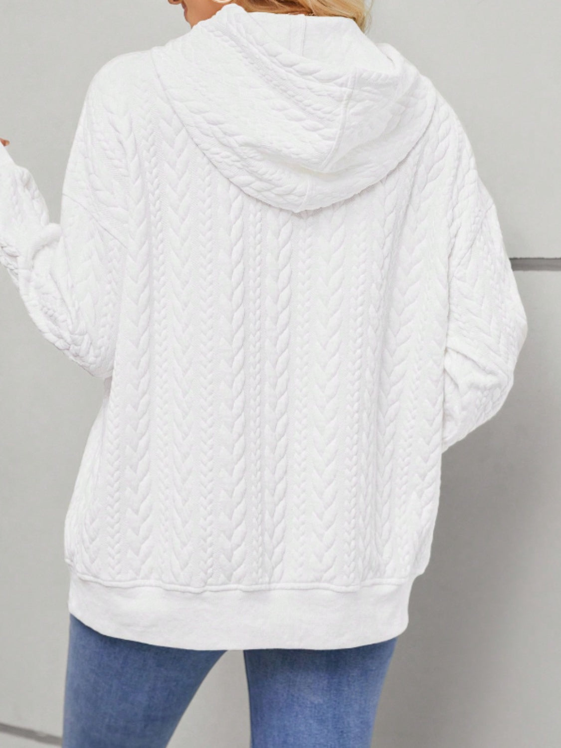 Blueberi B Women’s Drawstring Long Sleeve Hoodie with Pockets Polyester Elastane Size S-XL