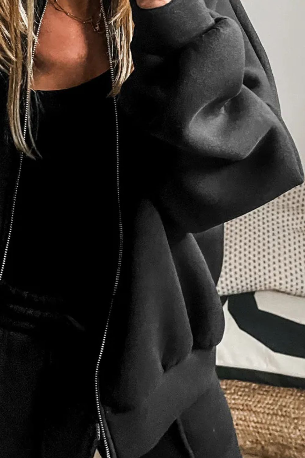 Blueberi B Women’s Zip Up Long Sleeve Top and Pants Set Polyester Cotten Size S-2XL