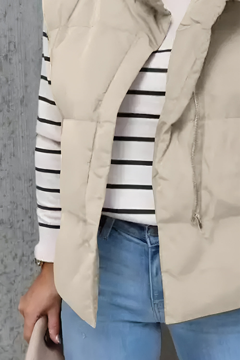 Blueberi B Women’s Zip Up Vest Coat with Pockets Polyester Size S-2XL