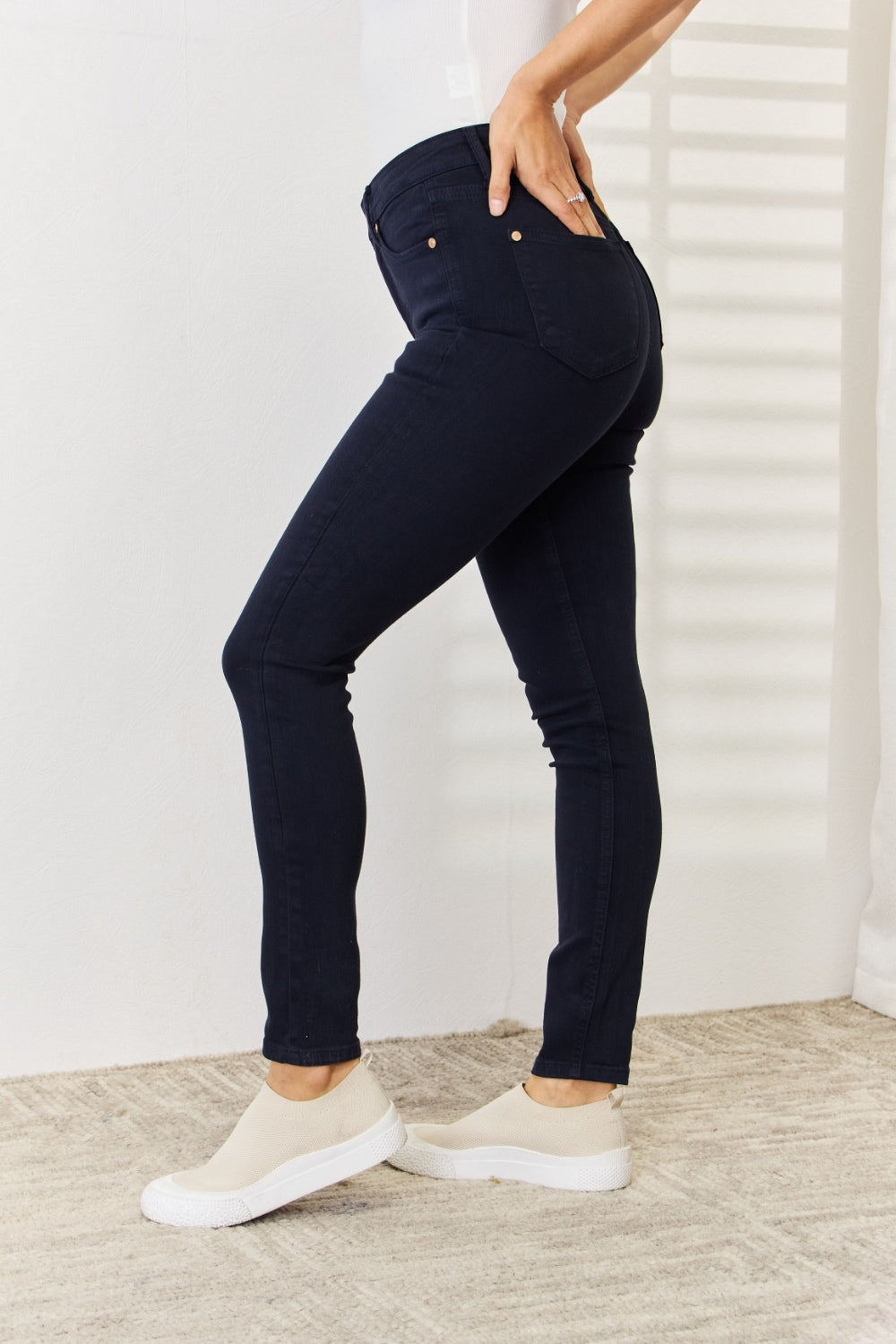 Judy Blue Women’s Full Size Garment Dyed Tummy Control Skinny Jeans Cotton Polyester Spandex Size 0-24W