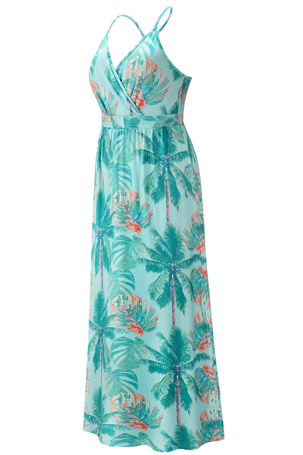 Blueberi B Women’s Crisscross Printed Surplice Cami Dress Polyester 2-2XL