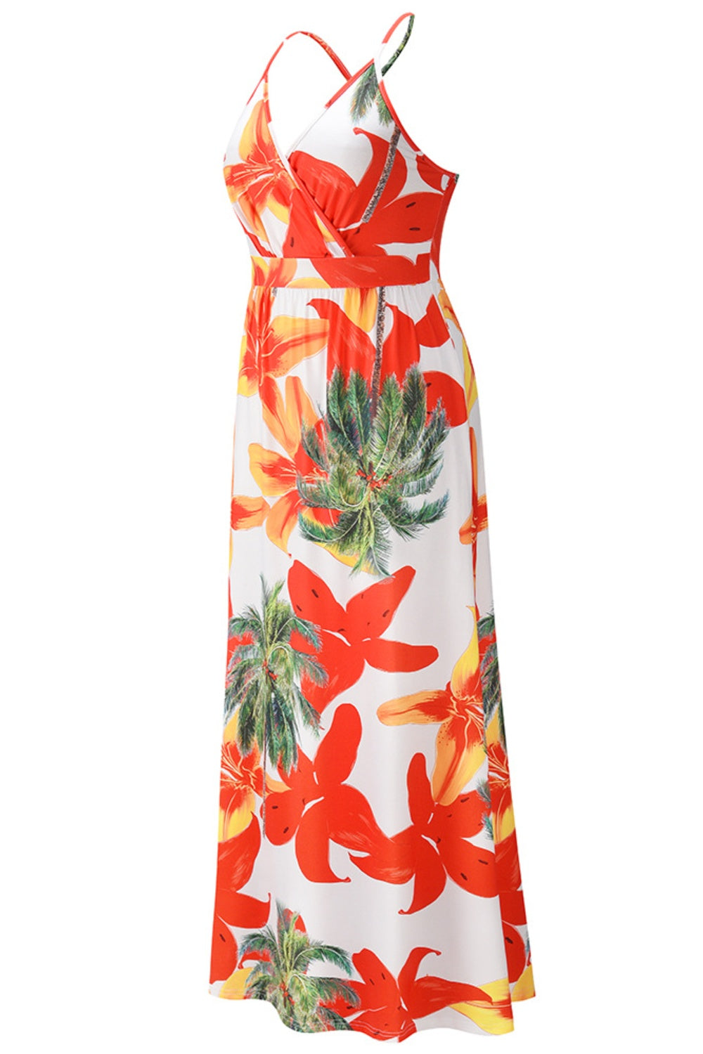 Blueberi B Women’s Crisscross Printed Surplice Cami Dress Polyester 2-2XL