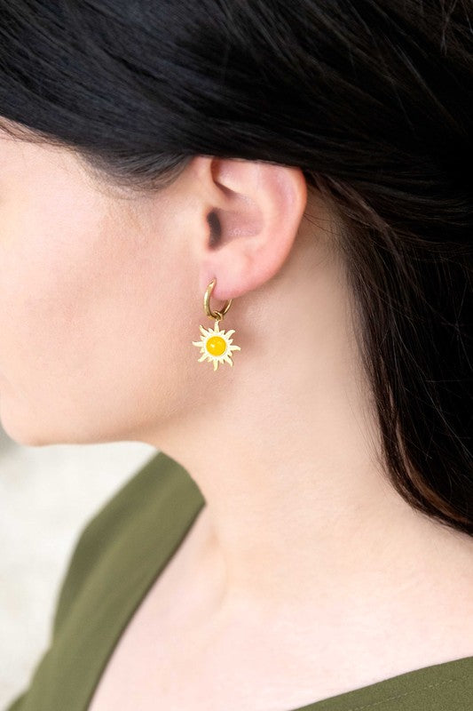 Sunset Hoop Earrings 14K