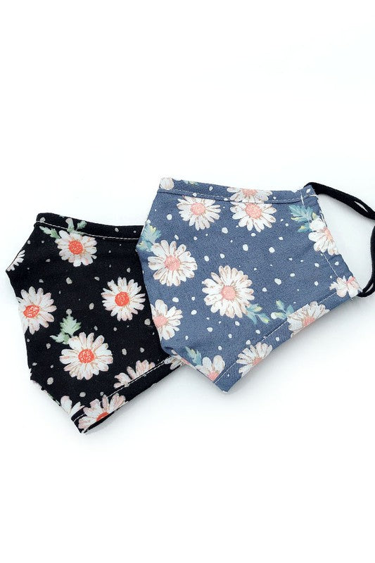 Cotton Fabric Reusable Washable Protective Face Mask Floral Fabric