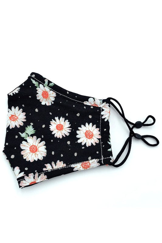 Cotton Fabric Reusable Washable Protective Face Mask Floral Fabric