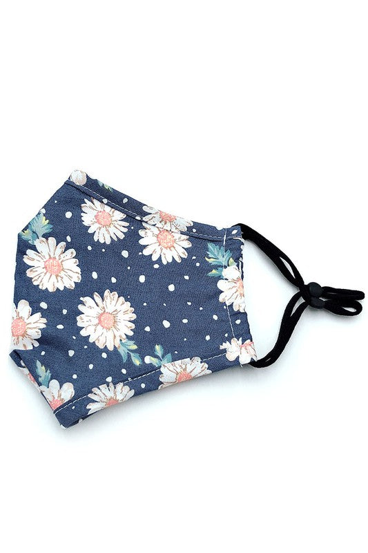 Cotton Fabric Reusable Washable Protective Face Mask Floral Fabric