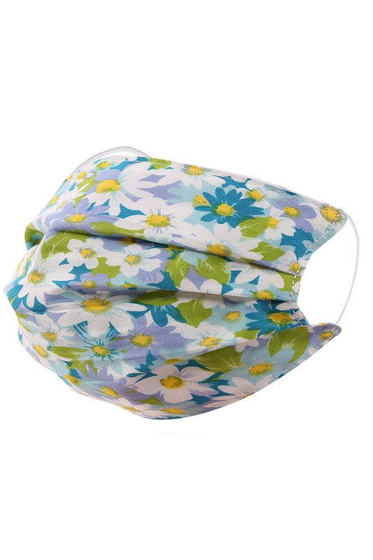 Cotton Fabric Reusable Washable Protective Face Mask Floral Fabric Lined