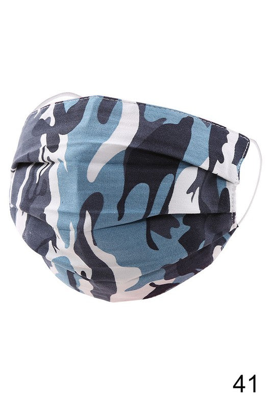 Cotton Fabric Reusable Washable Protective Face Mask Camo Fabric