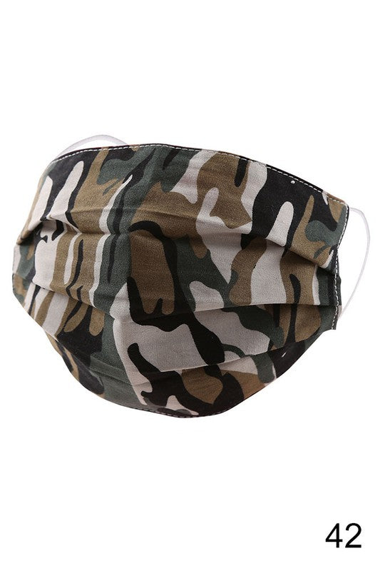 Cotton Fabric Reusable Washable Protective Face Mask Camo Fabric