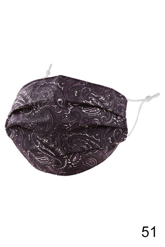 Cotton Fabric Reusable Washable Protective Face Mask Floral Fabric Lined