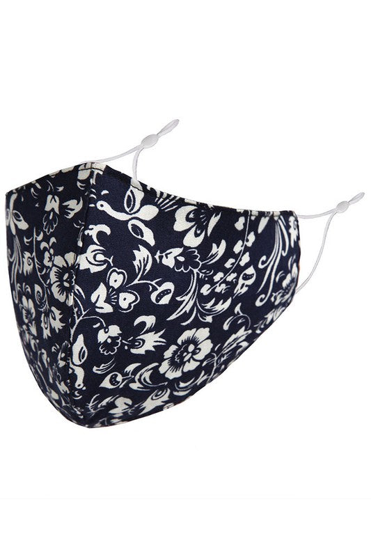 Cotton Fabric Reusable Washable Protective Face Mask Floral Fabric Lined