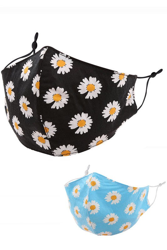 Cotton Fabric Reusable Washable Protective Face Mask Floral Fabric Lined