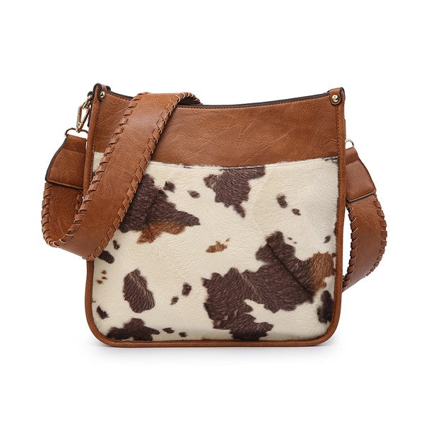 Chloe Vegan Leather Trim Crossbody Handbag from Jen & Co