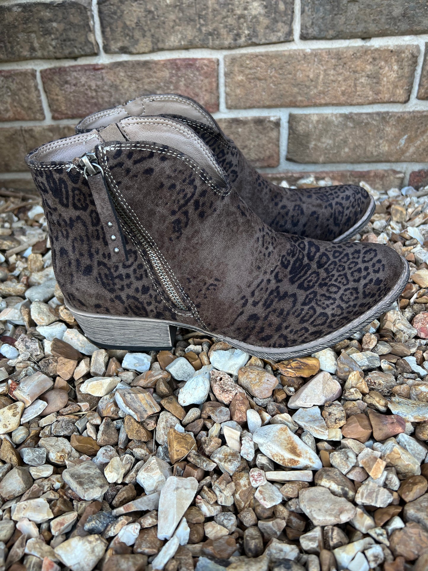 Very G Gypsy Jazz Women’s Divine Leopard Vegan Leather Women's Bootie Faux Leather Size 6-11