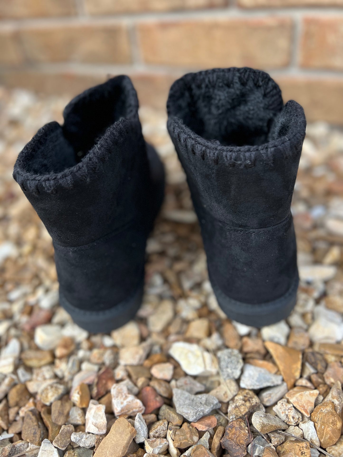 Very G Marvi Super Soft Fur Lined Slip On Faux Suede Bootie