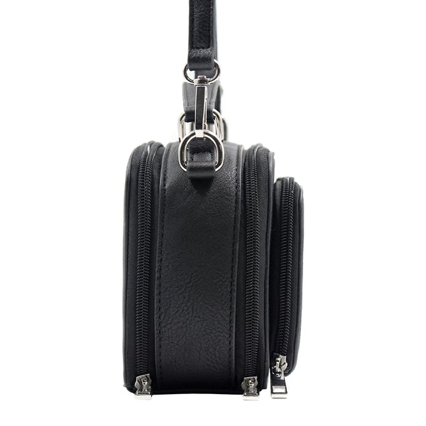 Kelsey Crossbody Handbag Black side view Oprah's favorite things.