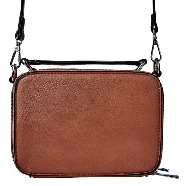 Kelsey Crossbody Handbag Camel Back view Oprah's favorite things.