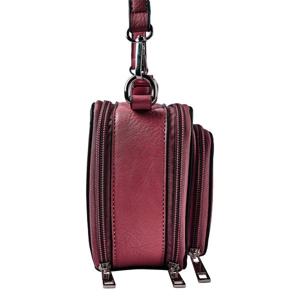 Kelsey Crossbody Handbag Red side view Oprah's favorite things.