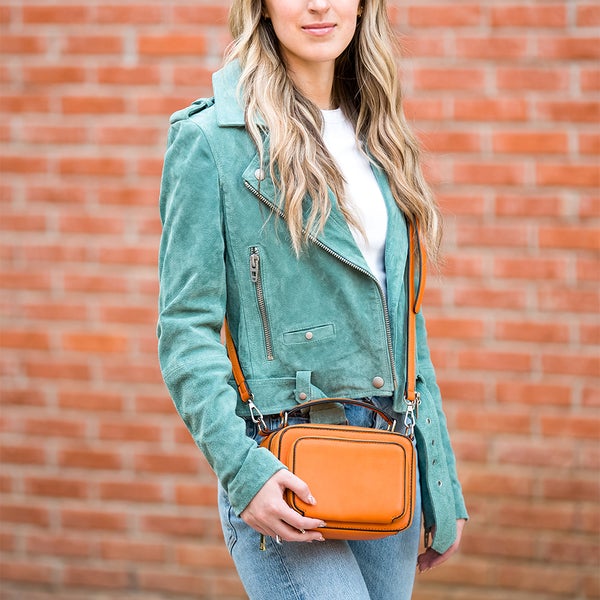 Kelsey Crossbody Handbag Orange Oprah's favorite things.