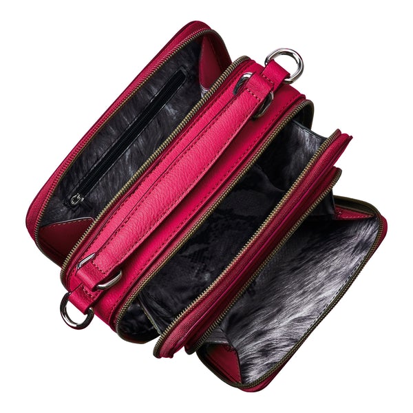 Kelsey Crossbody Handbag Pink Open view Oprah's favorite things.